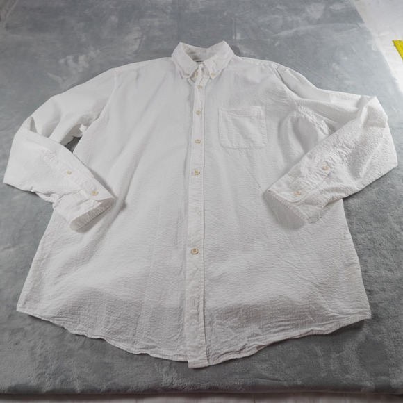 Taylor Stitch Shirt Mens 46 White Cotton Long Sleeve Button Down Collar Pocket - Picture 4 of 11